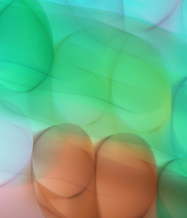 Abstract glowing light spheres representing visual focus